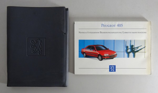 Bordmappe + Betriebsanleitung / Handbuch Peugeot 405 Stand 07/1992