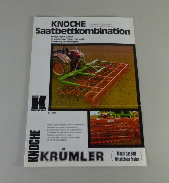 Prospekt / Broschüre Knoche Saatbettkombinationen / Eggen Stand 02/1979