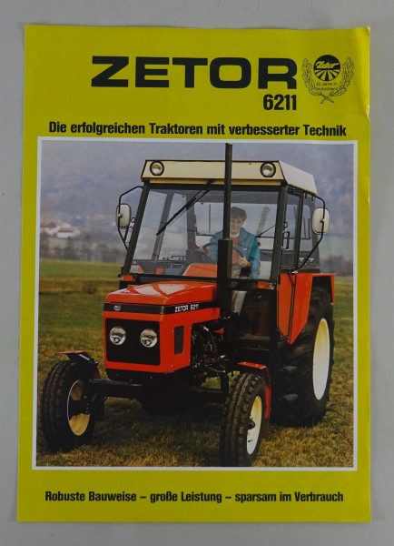 Prospektblatt / Datenblatt Zetor Traktor 6211