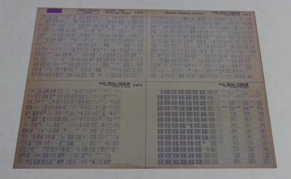 Microfich Teilekatalog / Ersatzteilliste Toyota Land Cruiser HJ Stand 08/1988