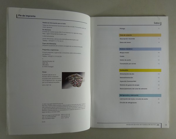 Manual de taller Introducción motor Mercedes OM 646 EVO de 4 cilindros 2006