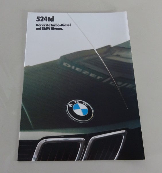 Prospekt / Broschüre BMW 5er E28 524td Stand 01/1984