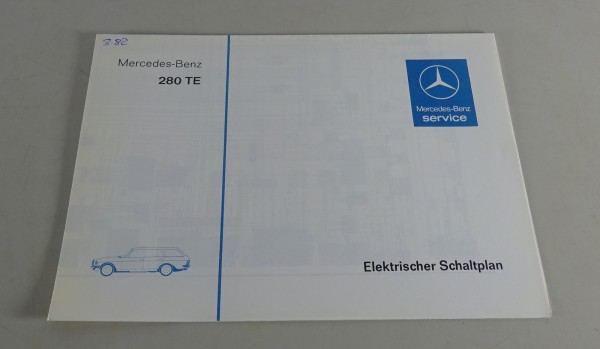 Elektrischer Schaltplan Mercedes W123 280 TE Einspritzer von 03/1982
