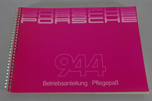 Betriebsanleitung / Handbuch / Pflegepass Porsche 944 Modelljahr 1984 Original