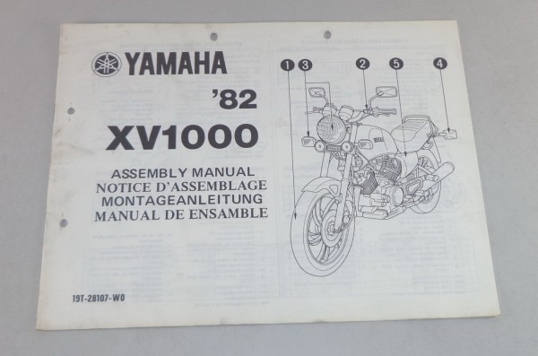 Montageanleitung / Set Up Manual Yamaha XV 1000 Stand 1982