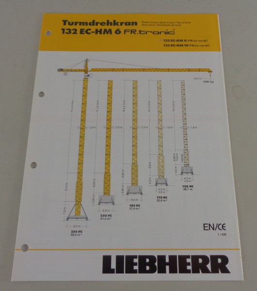 Datenblatt Liebherr Turmdrehkran 132 EC-HM 6 FR.tronic von 03/2004