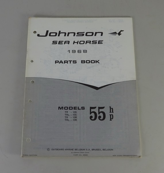 Teilekatalog OMC Johnson Outboards / Außenborder 55 PS Models Stand 1968