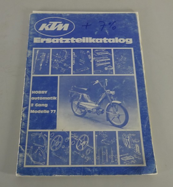 Teilekatalog KTM Mofa Hobby Automatik + 2 Gang Stand 1977