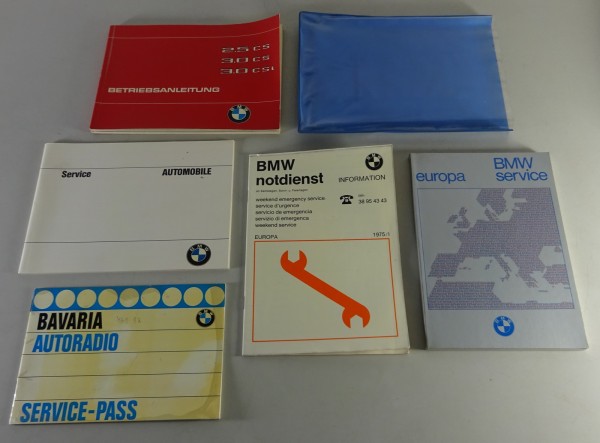 Bordmappe + Betriebsanleitung BMW E9 2.5 CS / 3.0 CS / 3.0 CSi Stand 07/1975