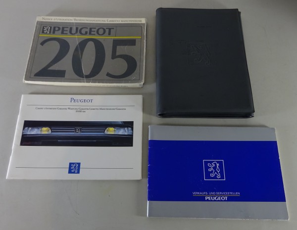 Bordmappe + Betriebsanleitung / Handbuch Peugeot 205 incl. GTI Stand 06/1991