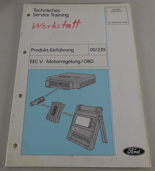 Service Training Information Ford EEC V Motorregelung / OBD Stand 11/1994