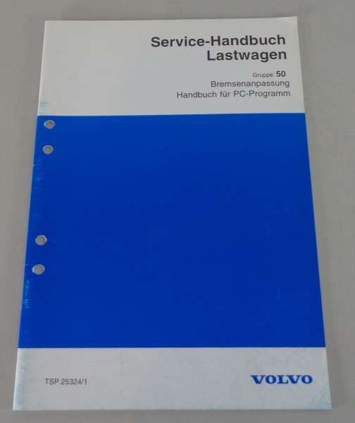 Werkstatthandbuch Volvo LKW PC-Programm Bremsenanpassung von 1996