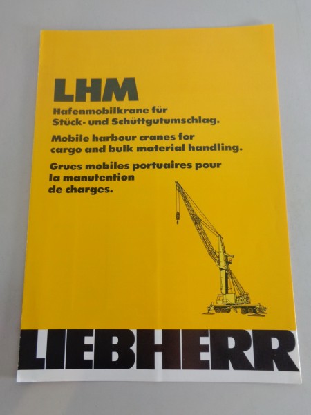 Datenblatt / Data sheet Liebherr Hafenmobilkrane LHM 1060 - LHM 1400 von 3/1985