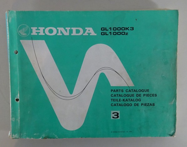 Teilekatalog / Parts List Honda GL 1000 K3 Goldwing Stand 1979