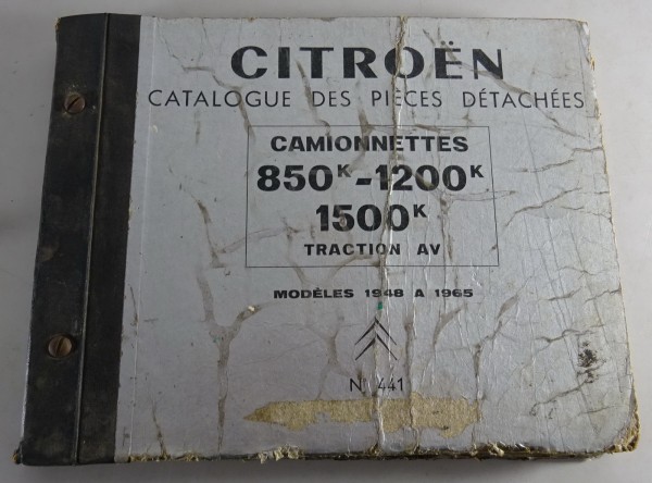 Teilekatalog Citroen HX / HY / HZ / HW 850 / 1200 / 1500 Camionettes 1948 - 1965