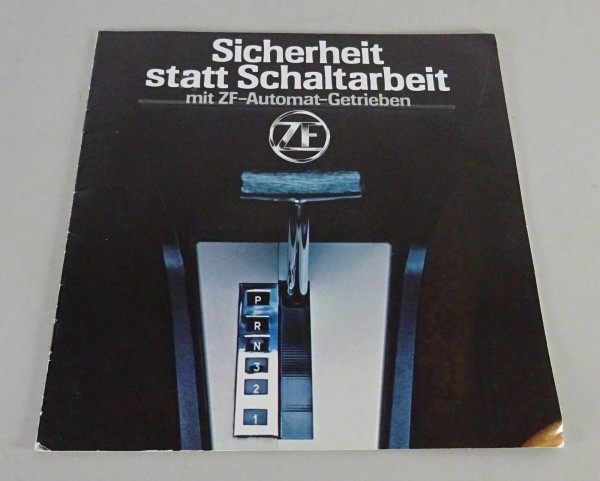 Prospekt ZF-Automat-Getriebe 3 HP-22 für BMW, Alfa Romeo, Peugeot Stand 1977