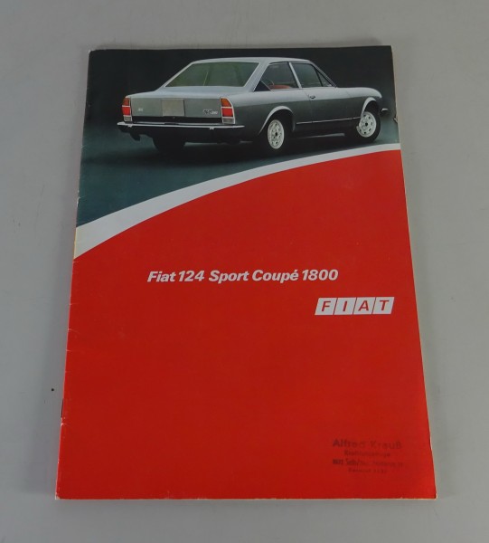 Prospekt / Broschüre Fiat 124 Sport-Coupé 1800 Stand 04/1973