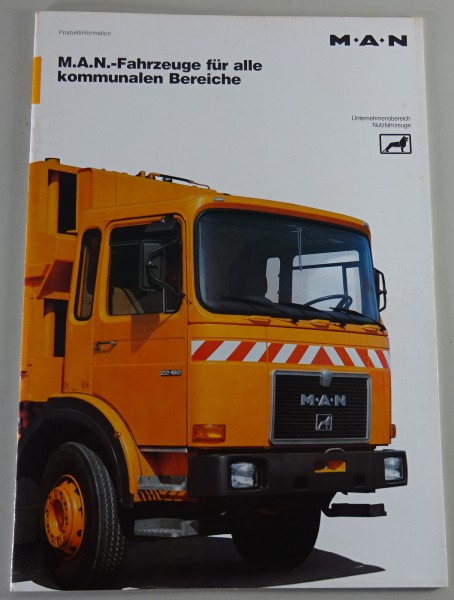 Prospekt / Broschüre MAN für alle kommunalen Bereiche Müllabfuhr, usw. ca. 1984
