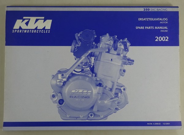 Teilekatalog Motor KTM 250 EXC Racing Modelljahr 2002