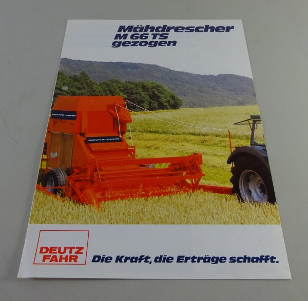 Prospekt / Broschüre Deutz-Fahr gezogener Mähdrescher M 66 TS Stand 07/1980