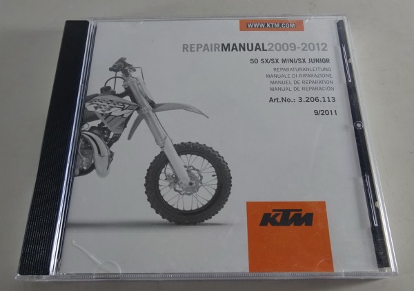 Werkstatthandbuch / Workshop Manual KTM 50 SX/SX Mini / SX Junior Bj. 2009-2012