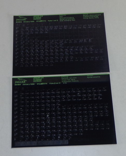 Microfich Teilekatalog Jaguar XJS 3.6 Stand 01/1986