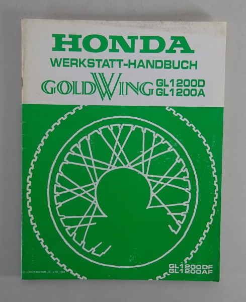 Werkstatthandbuch Ergänzung Workshop Manual Supplement Honda GL 1200 D/A