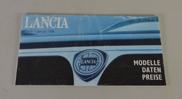 Preisliste / Prospekt Lancia Delta / Thema / Y10 / Prisma Stand 01/1988