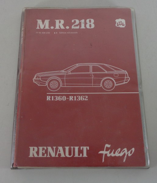 Werkstatthandbuch / Mechanik Renault Fuego R1360 - R1362 Stand Januar 1980