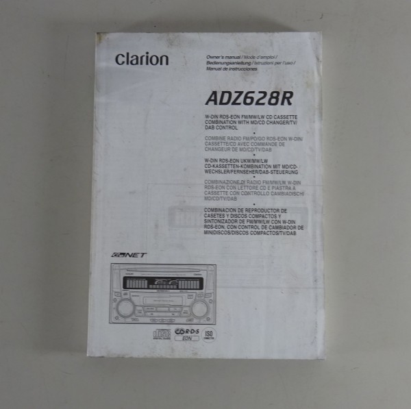 Betriebsanleitung Autoradio Clarion ADZ628R 12/2001