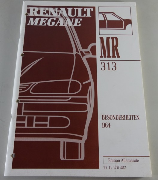 Werkstatthandbuch Renault Megane 1 Besonderheiten D64 Stand 1995
