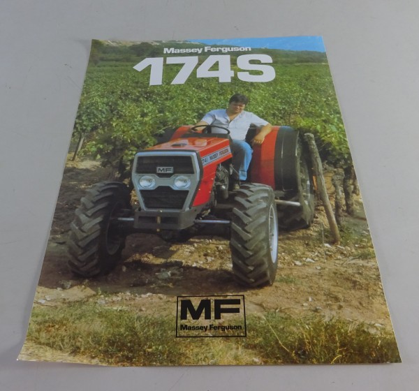 Prospekt / Prospektblatt Massey Ferguson Plantagenschlepper MF 174 S v.S 7/1986
