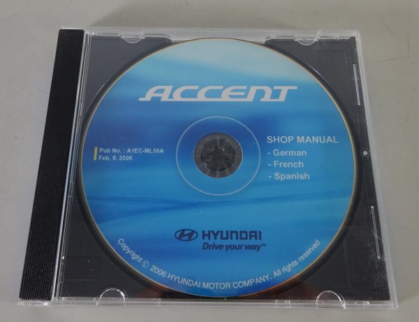 Werkstatthandbuch / Workshop Manual auf CD Hyundai Accent 3. Generation von 2006