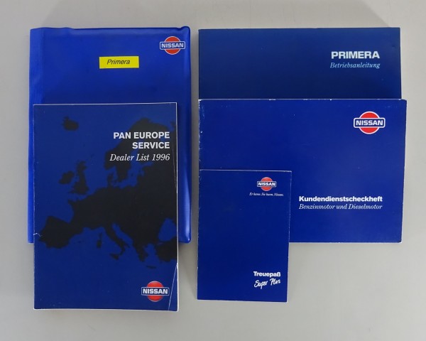 Bordmappe + Betriebsanleitung / Handbuch Nissan Primera P10 Stand 1996