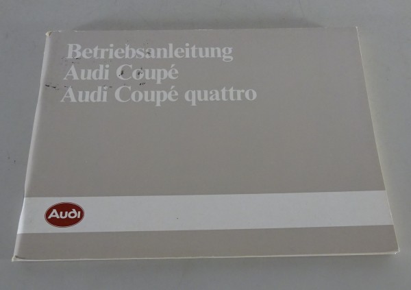 Betriebsanleitung Audi Coupe Typ 81 / Coupe quattro Typ 85 Stand 02/1985