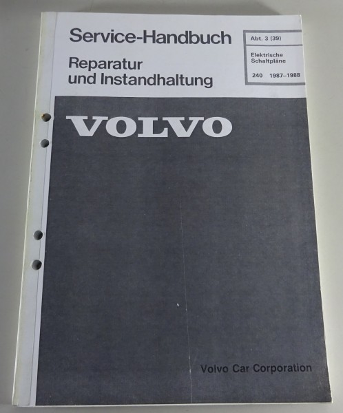 Werkstatthandbuch Elektrik / Elektrische Schaltpläne Volvo 240 | Bj. 1987 / 1988