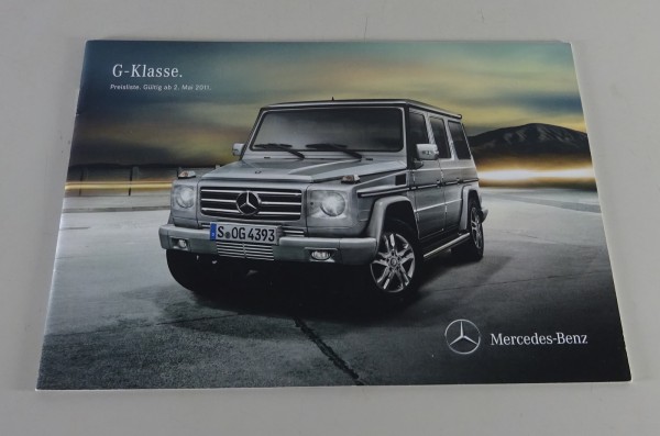 Preisliste Mercedes-Benz G-Klasse W 463 Geländewagen gültig ab 02.05.2012