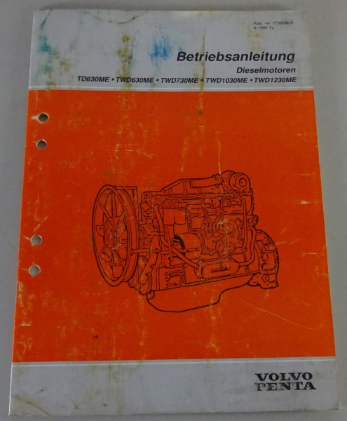 Betriebsanleitung Volvo Penta Dieselmotoren TD 630 / 630 / 730 / 1030 ME 06/1995