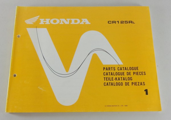 Teilekatalog / Parts Catalog Honda CR 125 RL Vollcross Modell 1990