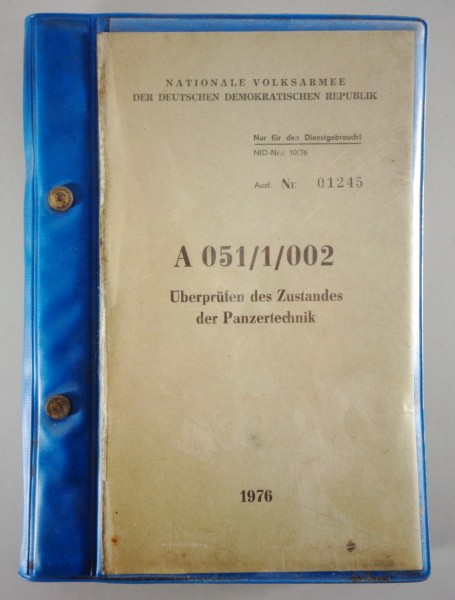 DV Dienstvorschrift Überprüfen des Zustandes der Panzertechnik Stand 1976