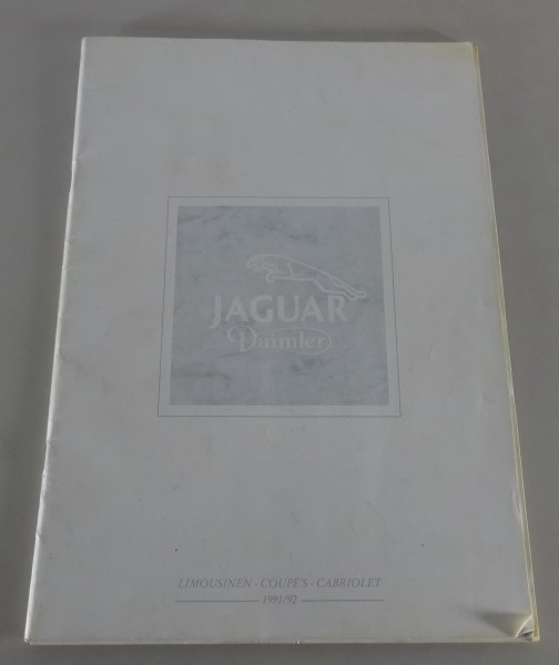 Prospekt Modellübersicht Jaguar Daimler XJ6, Sovereign, XJS, etc. 1991 /1992