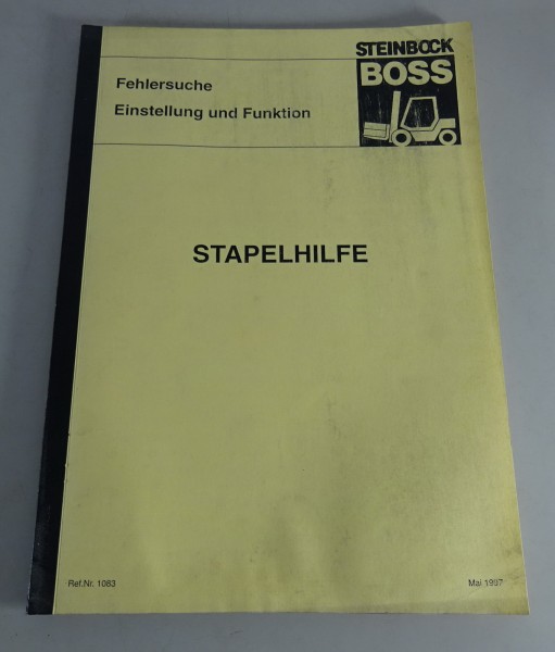 Werkstatthandbuch Steinbock Boss Stapelhilfe STAPHI - Einstellungen und Funktion