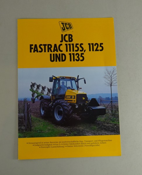 Prospekt / Broschüre JCB Fastrac 1115 S / 1125 / 1135 Schlepper 06/1997