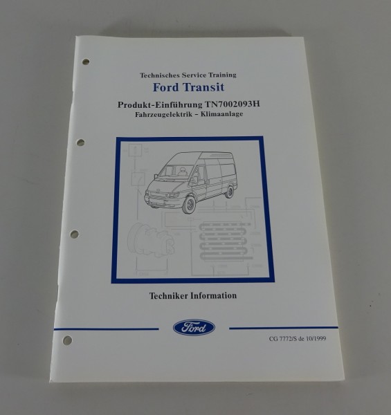 Technische Information Einführung Ford Transit Elektrik - Klimaanlage - 10/1999