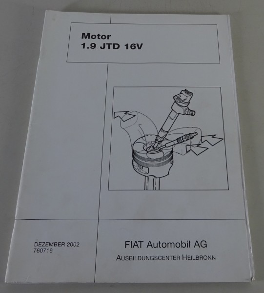 Schulungsunterlage Alfa Romeo 147 Motor 1.9 JTD 16V Stand 12/2002