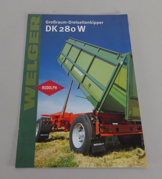 Prospekt / Broschüre Welger Dreiseitenkipper DK 280 W