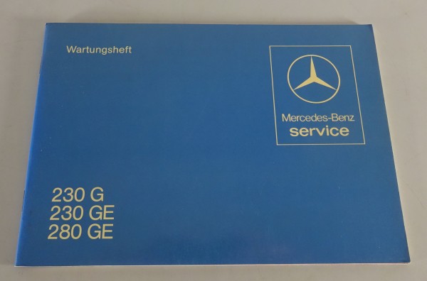 Scheckheft Mercedes-Benz G-Modell W460 230 G / 230 GE / 280 GE BLANKO Stand 1982