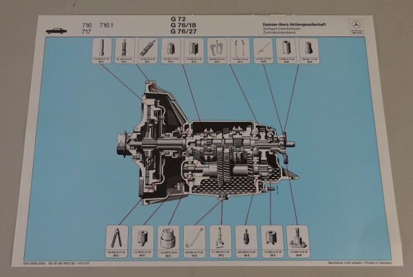 Schnittbild Mercedes-Benz Getriebe G 72 | G 76/18 | G 76/27 Stand 04/1979