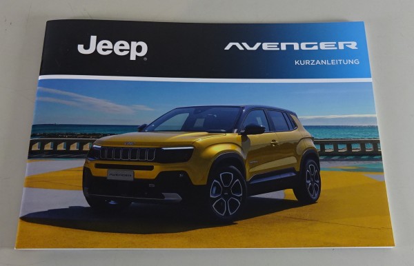 Kurzanleitung / Handbuch Jeep Avenger Elektroauto Stand 12/2022