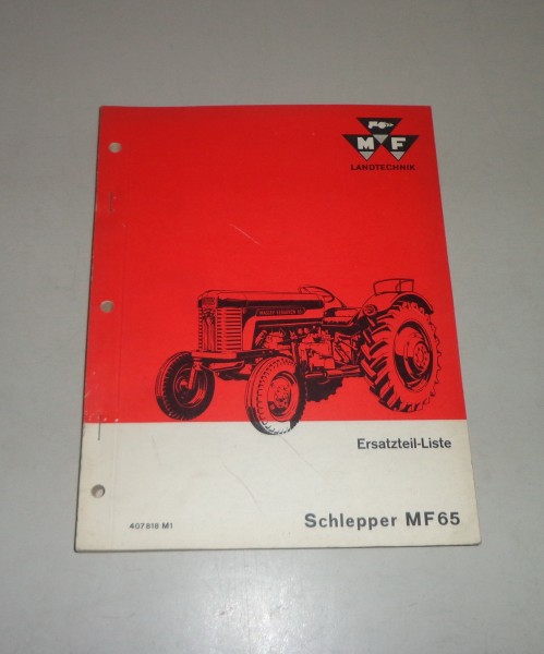 Teilekatalog / Ersatzteilliste Massey Ferguson Schlepper MF 65 - St. 02/1966